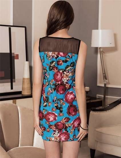 Dresses for Women Floral Printed Casual Western Wear Skater Knee Length  Short fancy dress