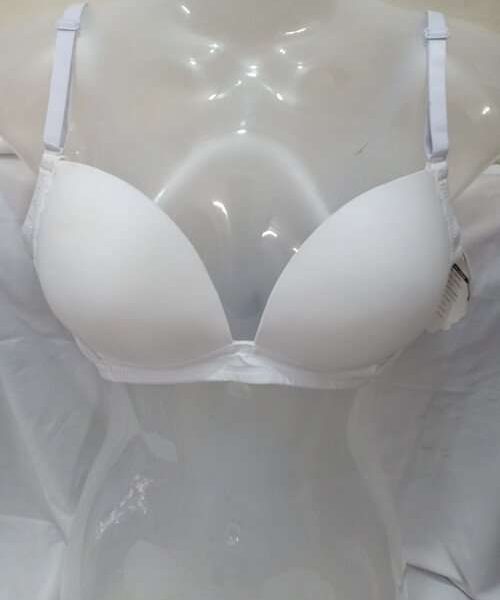 Buy White Padded Plain Bra for Women