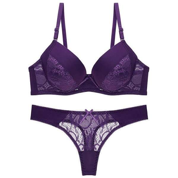 Buy Stylish Purple Bra Panty Set For Women Online In India At