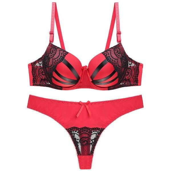 Buy New Look Collection 24/7 Women's Bra and Panty Set (Red) at